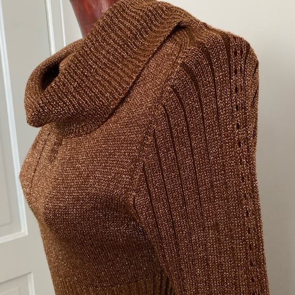 Vintage Wenjilli 70’s Coper Metallic  Knit - Picture 3 of 7